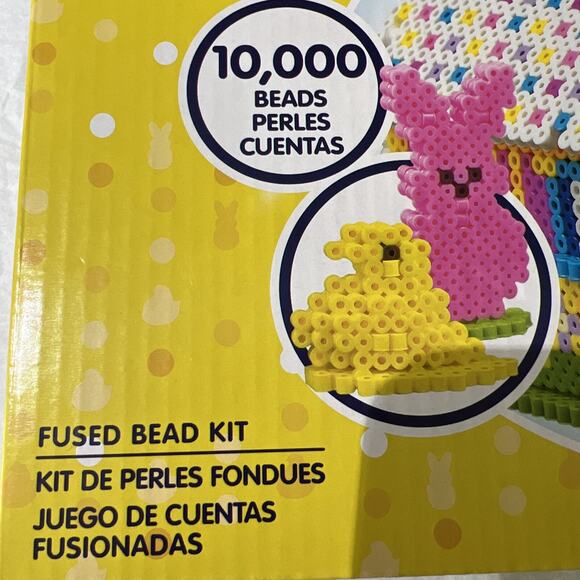 Peeps Perler Fused Bead Kit Easter House Craft 10,000 Beads, Age 6+, New In Box - Picture 3 of 16